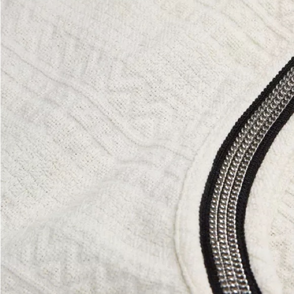 The Kooples White Ribbed Tank Dress with Black Trim - Picture 6 of 8